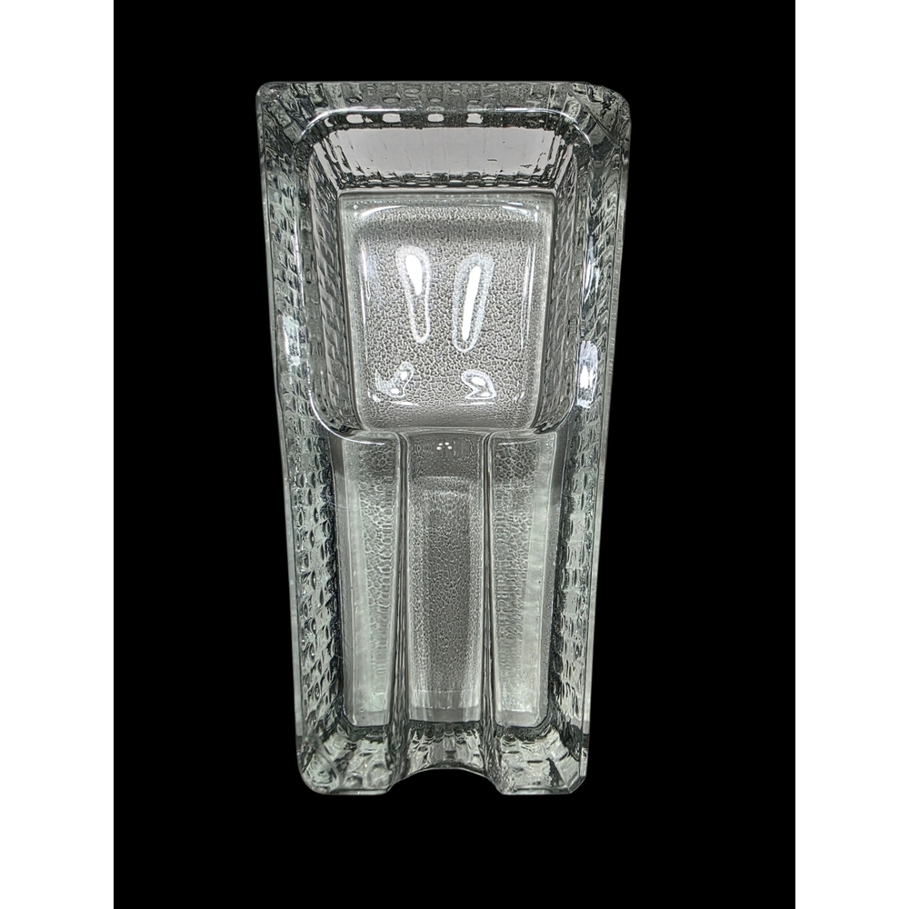 Libbey Clear Glass Rectangular Spoon Trinket Holder